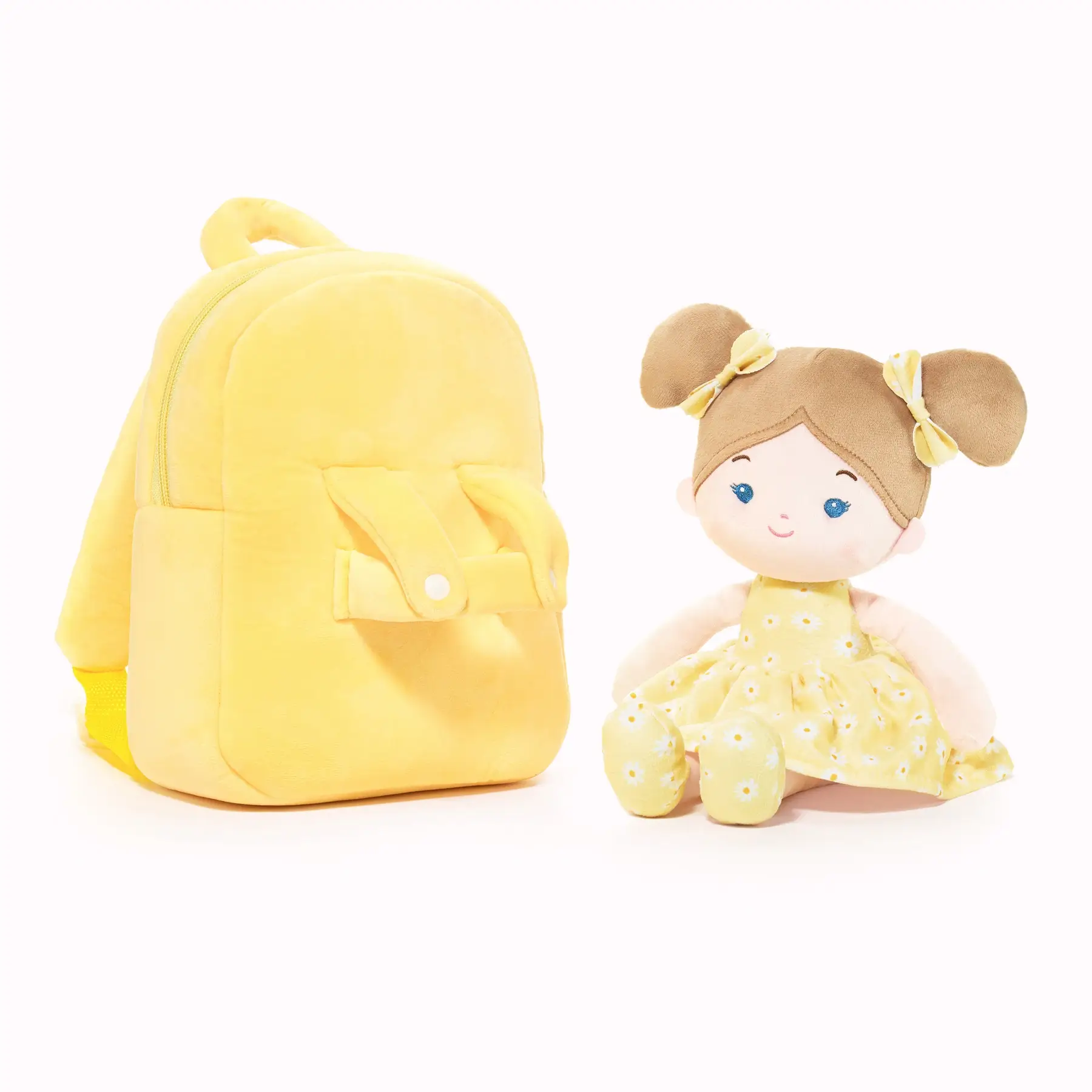 Personalized Daisy Girl Doll Backpack - Yellow - Image 7