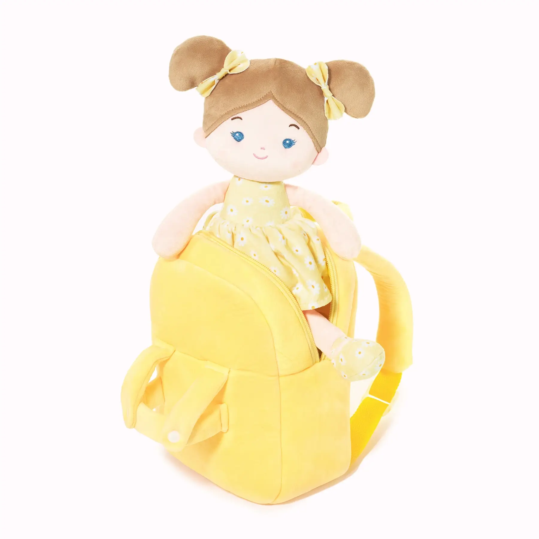 Personalized Daisy Girl Doll Backpack - Yellow - Image 8