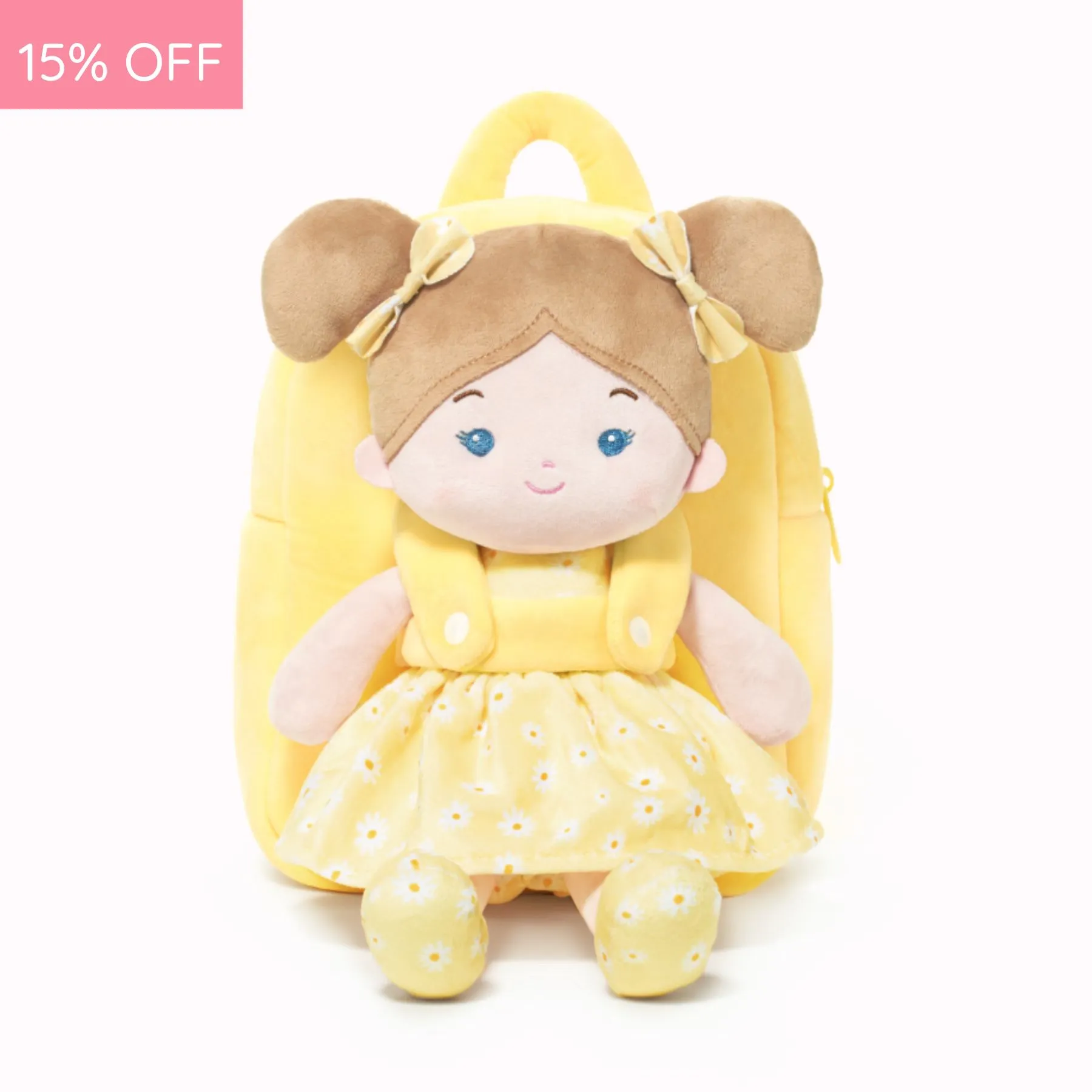 Personalized Daisy Girl Doll Backpack - Yellow - Image 9