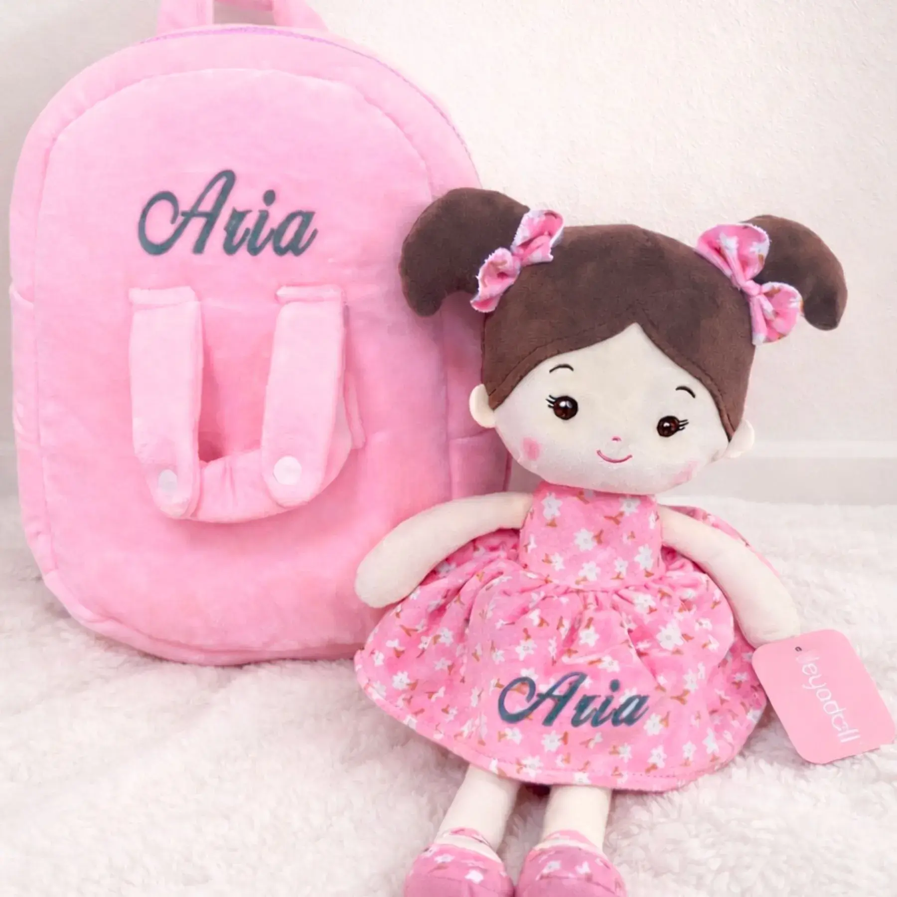 Personalized Flora Belle Doll Backpack - Pink - Image 2