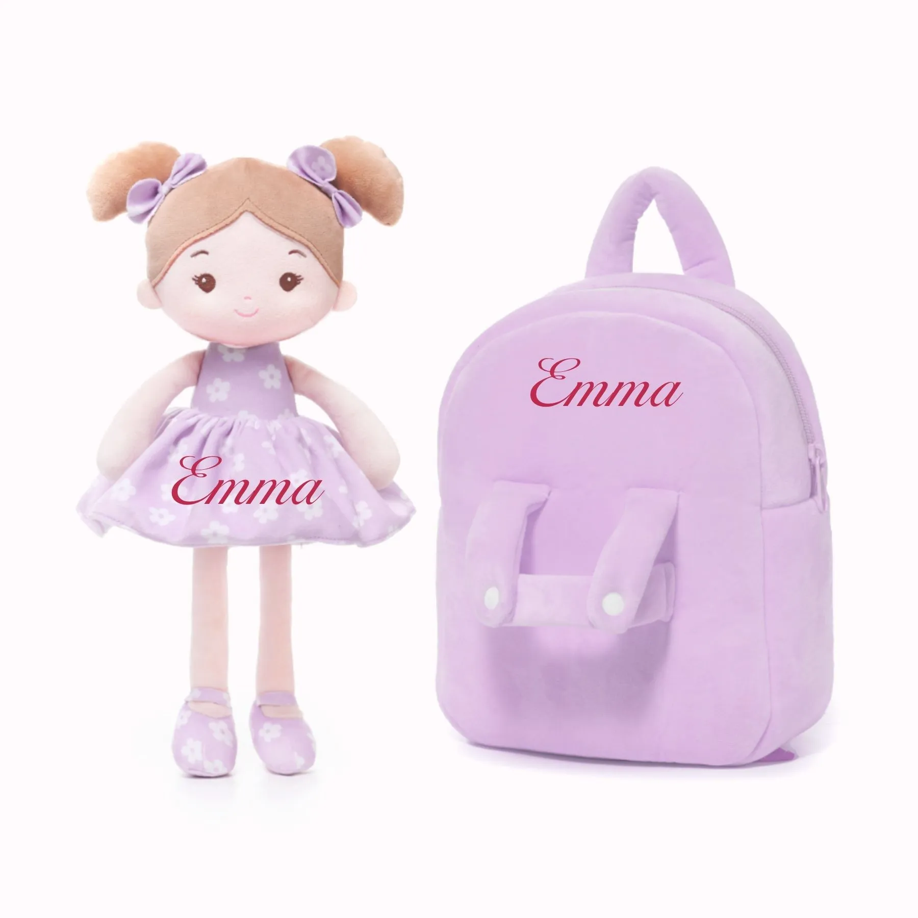 Personalized Flora Belle Doll Backpack - Purple - Image 2
