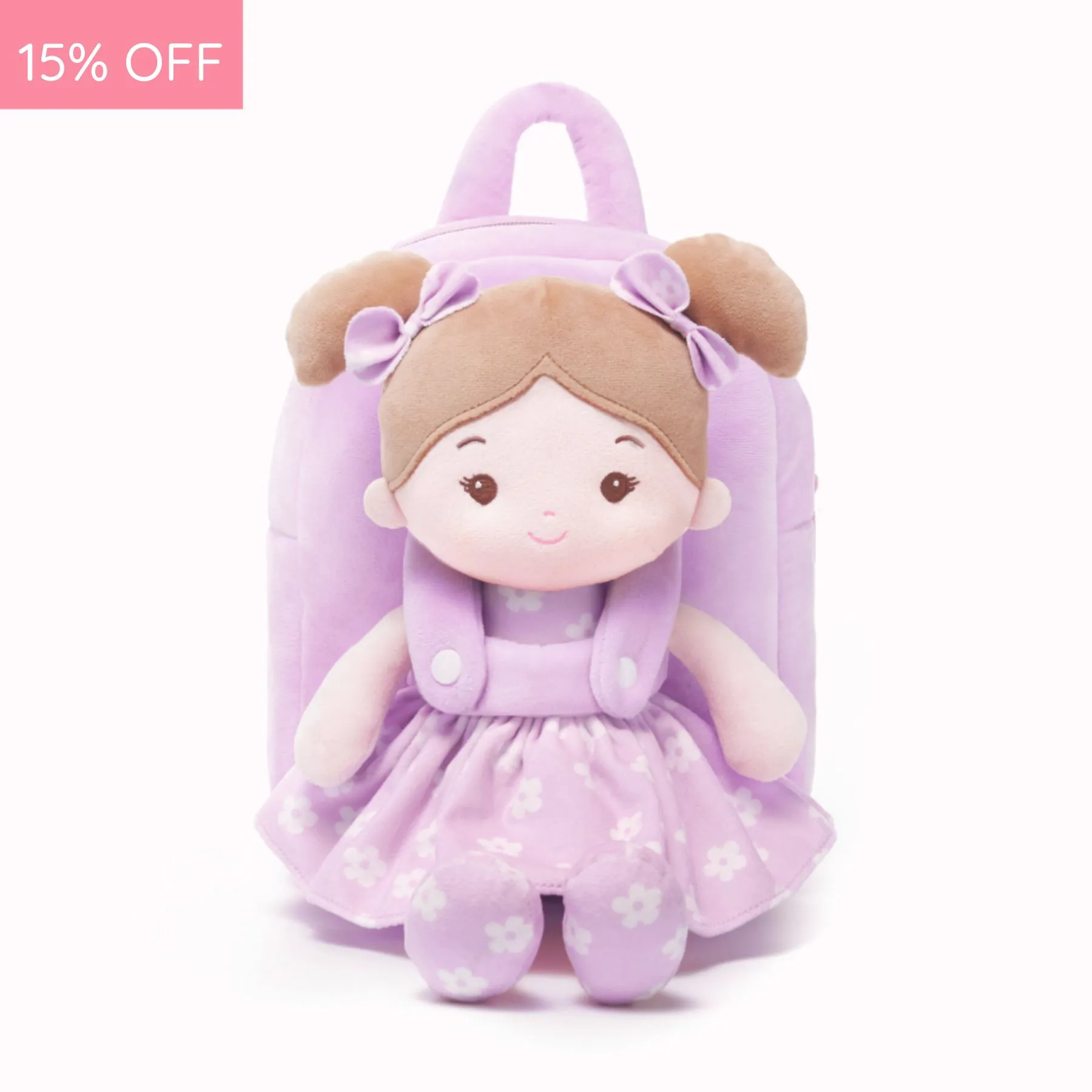 Personalized Flora Belle Doll Backpack - Purple - Image 5