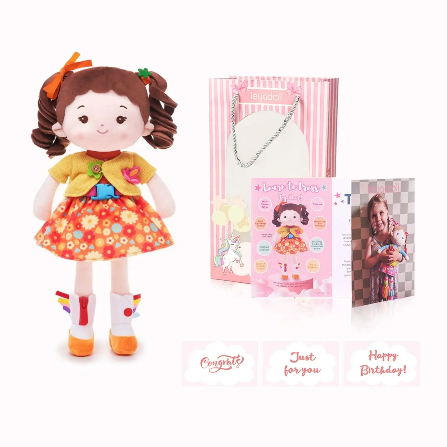 Personalized Flora Girl - Montessori Doll - Image 11