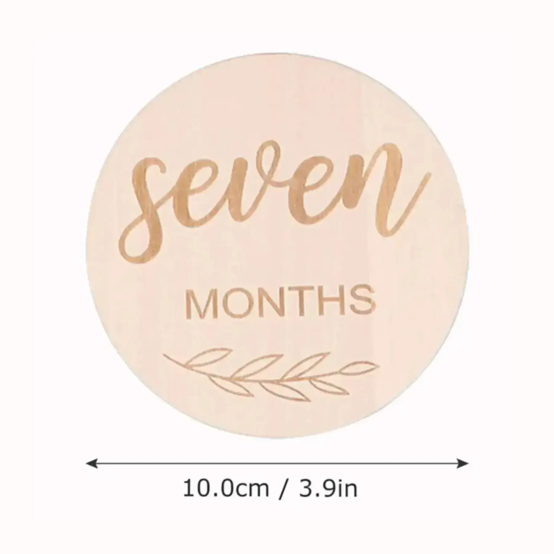 Wooden Engraved Words Monthly Milestone Card Set - Image 2